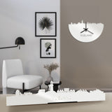 Standing Skyline Vlieland Wit glanzend gerecycled kunststof cadeau decoratie relatiegeschenk van WoodWideCities