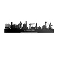 Standing Skyline Vlissingen Zwart Glanzend