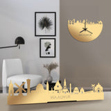 Standing Skyline Waalwijk Metallic Goud gerecycled kunststof cadeau decoratie relatiegeschenk van WoodWideCities