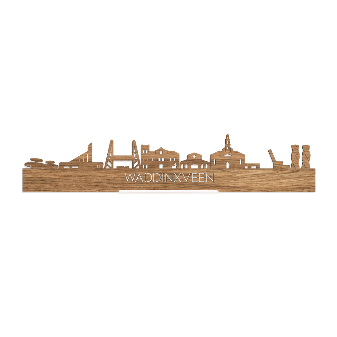 Standing Skyline Waddinxveen Eiken houten cadeau decoratie relatiegeschenk van WoodWideCities