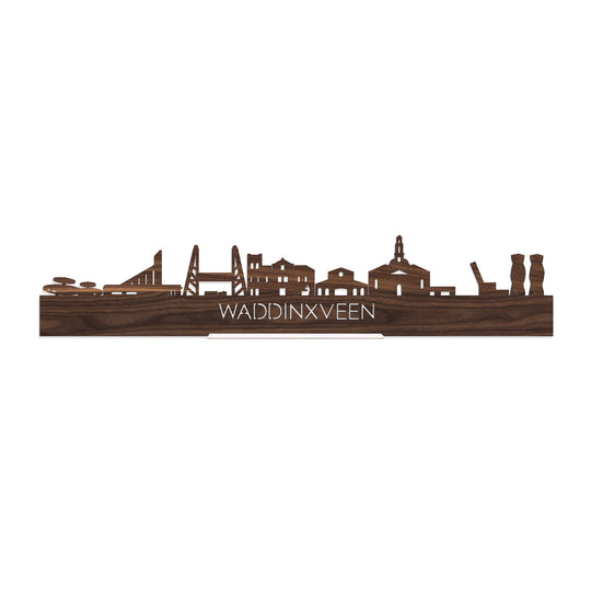 Standing Skyline Waddinxveen Noten houten cadeau decoratie relatiegeschenk van WoodWideCities