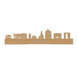 Standing Skyline Wageningen Bamboe 40 cm  houten cadeau decoratie relatiegeschenk van WoodWideCities