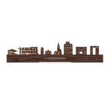 Standing Skyline Wageningen Noten 40 cm  houten cadeau decoratie relatiegeschenk van WoodWideCities