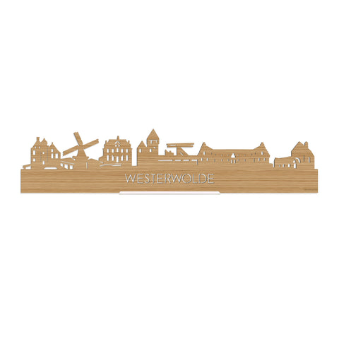 Standing Skyline Westerwolde Bamboe houten cadeau decoratie relatiegeschenk van WoodWideCities