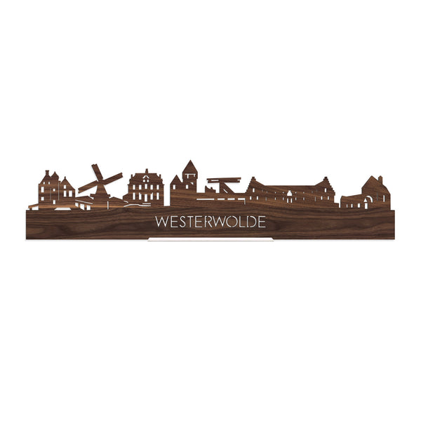 Standing Skyline Westerwolde Noten houten cadeau decoratie relatiegeschenk van WoodWideCities