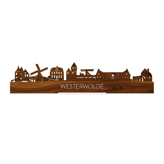 Standing Skyline Westerwolde Palissander houten cadeau decoratie relatiegeschenk van WoodWideCities