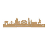 Standing Skyline Wijk bij Duurstede Bamboe houten cadeau decoratie relatiegeschenk van WoodWideCities