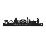 Standing Skyline Wijk bij Duurstede Zwart houten cadeau decoratie relatiegeschenk van WoodWideCities
