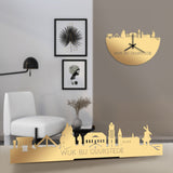 Standing Skyline Wijk bij Duurstede Metallic Goud gerecycled kunststof cadeau decoratie relatiegeschenk van WoodWideCities