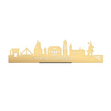 Standing Skyline Wijk bij Duurstede Metallic Goud gerecycled kunststof cadeau decoratie relatiegeschenk van WoodWideCities