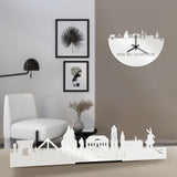 Standing Skyline Wijk bij Duurstede Wit glanzend gerecycled kunststof cadeau decoratie relatiegeschenk van WoodWideCities
