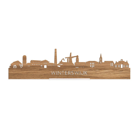 Standing Skyline Winterswijk Eiken 40 cm  houten cadeau decoratie relatiegeschenk van WoodWideCities
