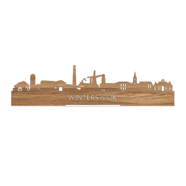 Standing Skyline Winterswijk Eiken 40 cm  houten cadeau decoratie relatiegeschenk van WoodWideCities