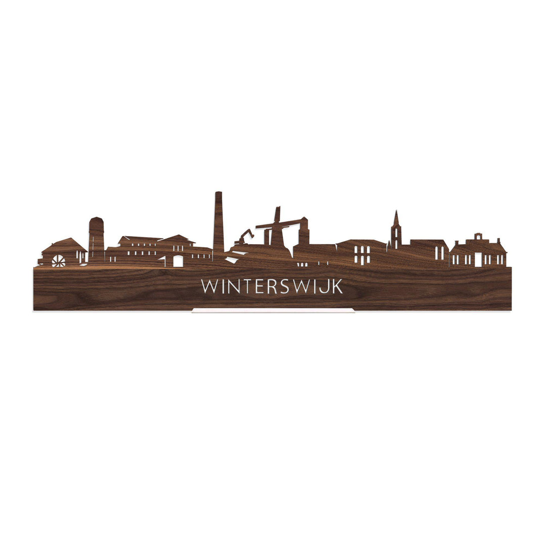 Standing Skyline Winterswijk Noten 40 cm  houten cadeau decoratie relatiegeschenk van WoodWideCities