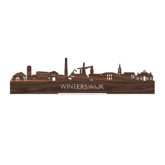 Standing Skyline Winterswijk Noten 40 cm  houten cadeau decoratie relatiegeschenk van WoodWideCities