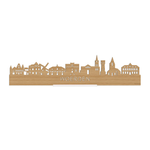 Standing Skyline Woerden Bamboe houten cadeau decoratie relatiegeschenk van WoodWideCities