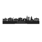 Standing Skyline Woerden Zwart houten cadeau decoratie relatiegeschenk van WoodWideCities