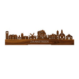 Standing Skyline Zaanstreek Palissander houten cadeau decoratie relatiegeschenk van WoodWideCities