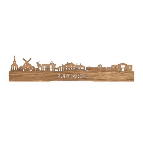 Standing Skyline Zuidlaren Eiken houten cadeau decoratie relatiegeschenk van WoodWideCities