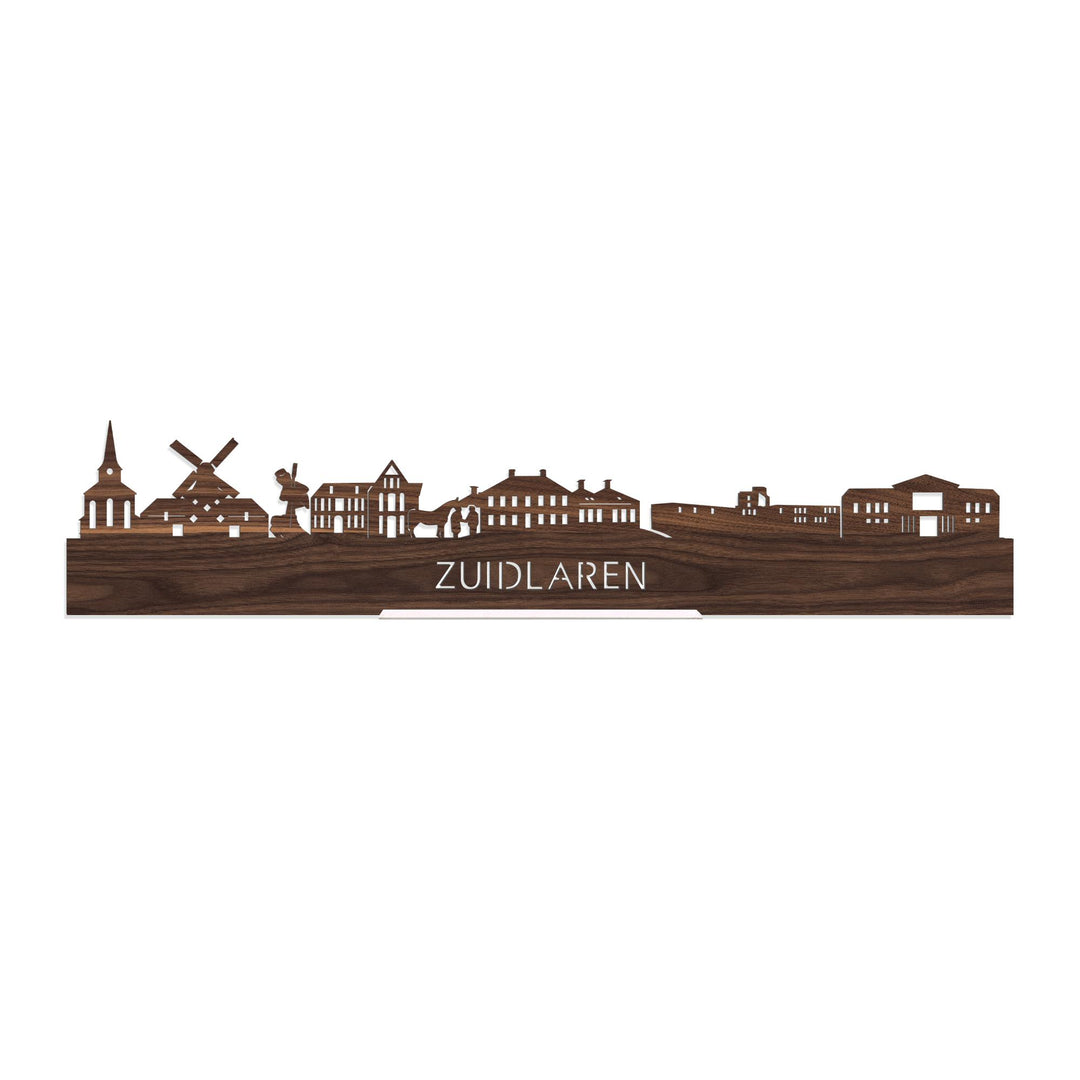 Standing Skyline Zuidlaren Noten houten cadeau decoratie relatiegeschenk van WoodWideCities