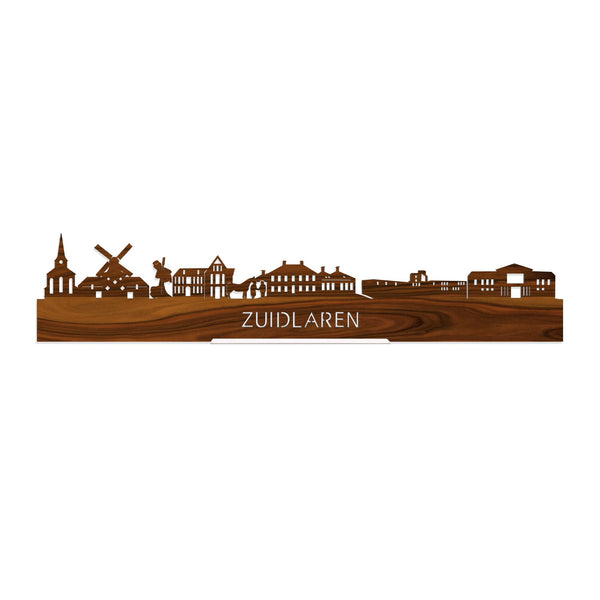 Standing Skyline Zuidlaren Palissander houten cadeau decoratie relatiegeschenk van WoodWideCities