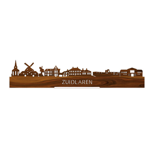 Standing Skyline Zuidlaren Palissander houten cadeau decoratie relatiegeschenk van WoodWideCities