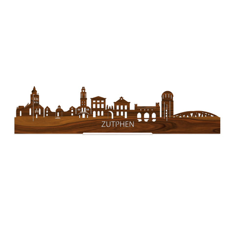 Standing Skyline Zutphen Palissander houten cadeau decoratie relatiegeschenk van WoodWideCities