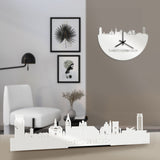 Standing Skyline 's-Hertogenbosch Wit glanzend gerecycled kunststof cadeau decoratie relatiegeschenk van WoodWideCities