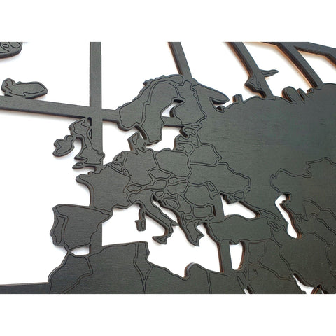 The Globe Midnight Black Zwart MDF 120x60 cm houten cadeau decoratie relatiegeschenk van WoodWideCities