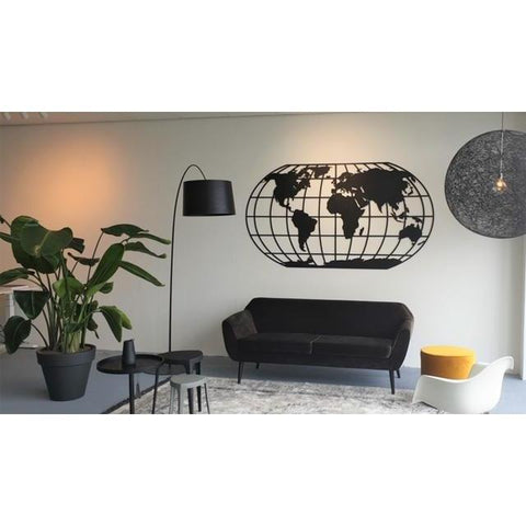The Globe Midnight Black Zwart MDF 120x60 cm houten cadeau decoratie relatiegeschenk van WoodWideCities