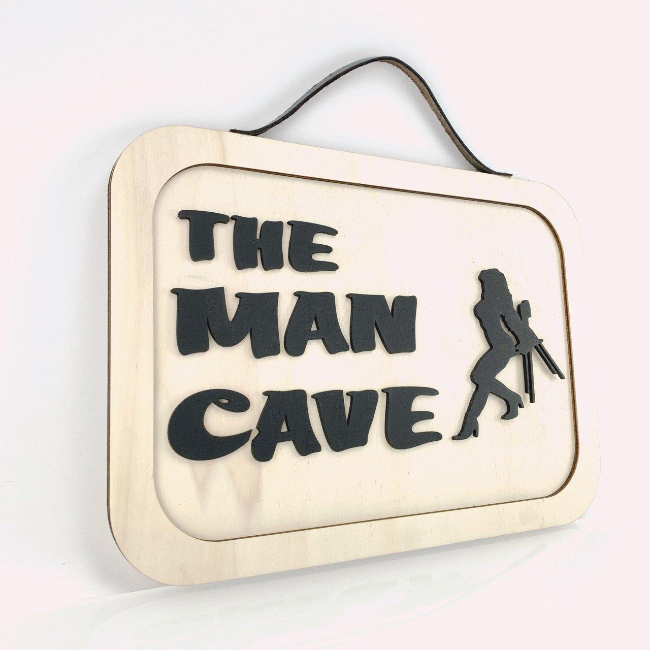 The Man Cave Vaderdag MDF 4mm houten cadeau decoratie relatiegeschenk van WoodWideCities