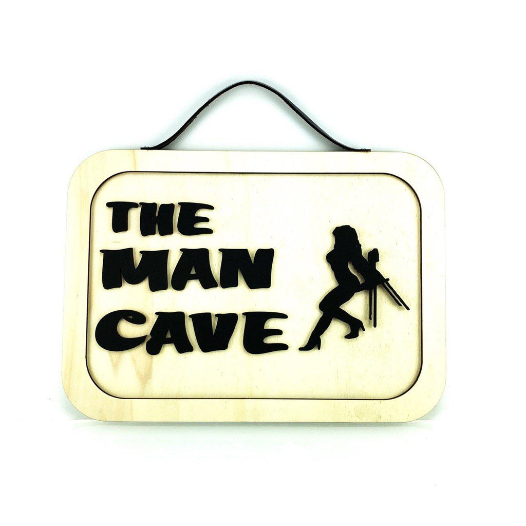 The Man Cave Vaderdag MDF 4mm houten cadeau decoratie relatiegeschenk van WoodWideCities